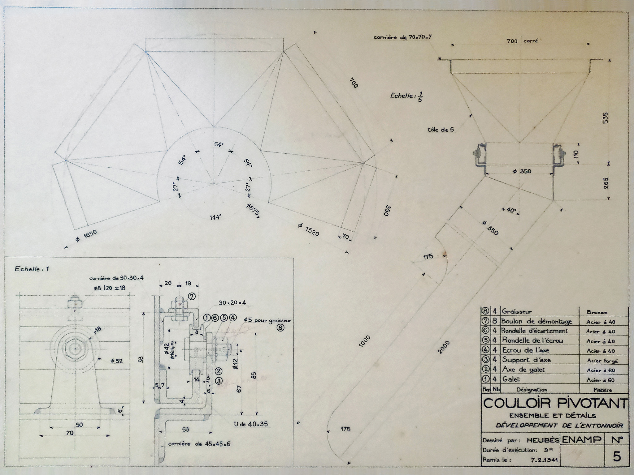 Couloir pivotant - Ensemble et détails