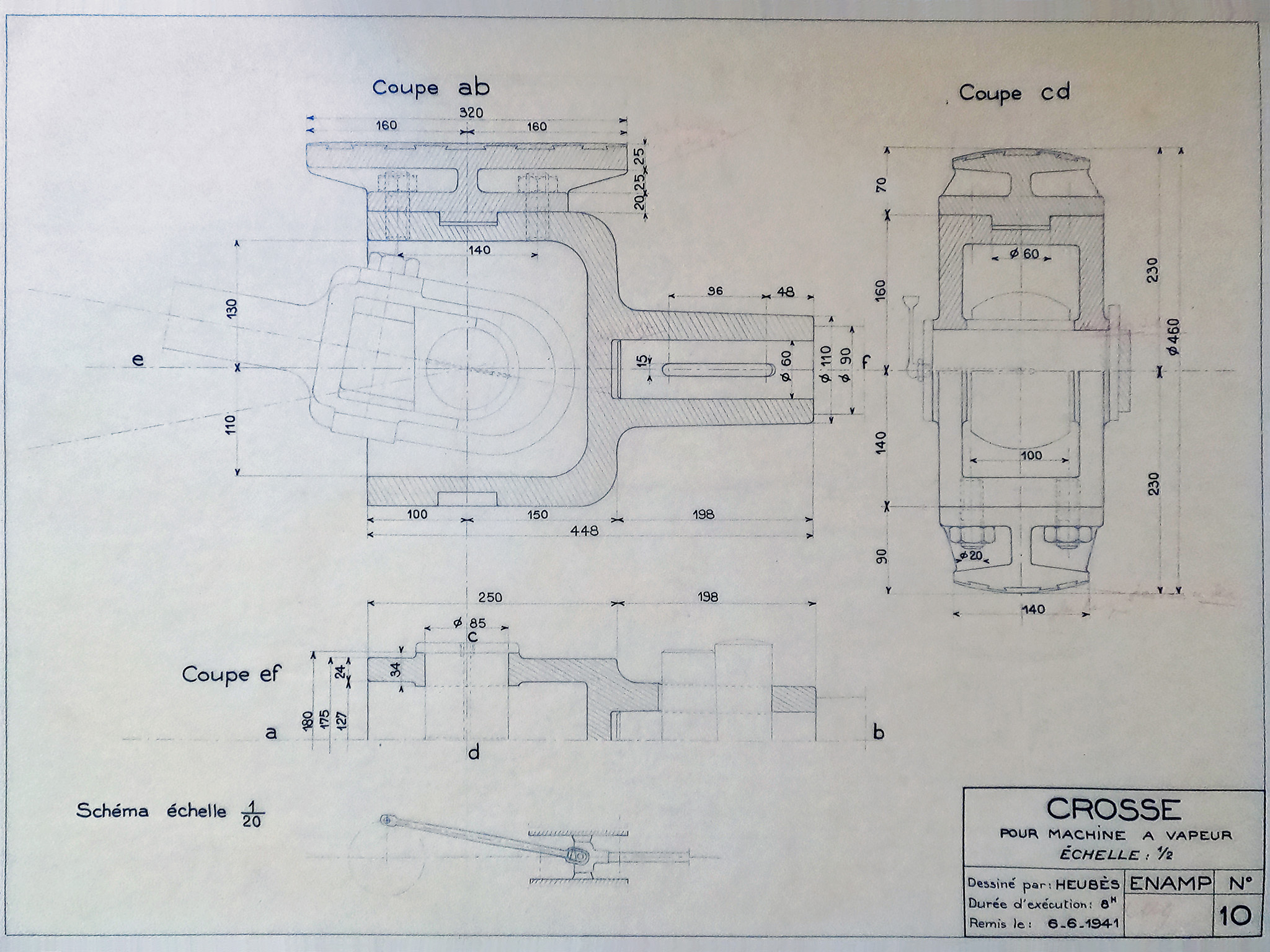 Crosse pour machine à vapeur