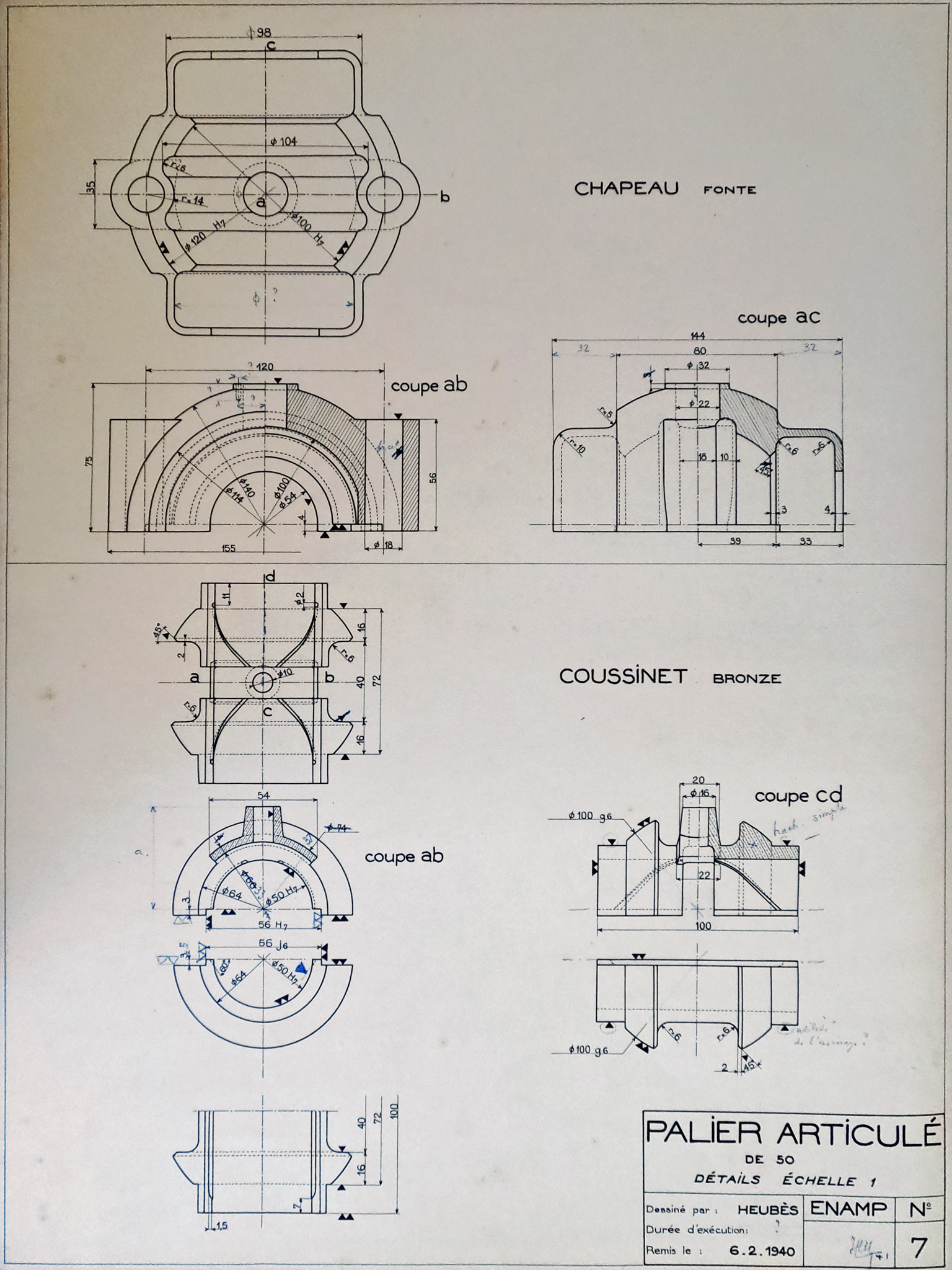 Palier articulé de 50 - Détails